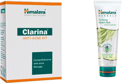 

Himalaya Clarina Anti Acne Kit, Purifying Neem Pack(Set of 2)