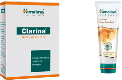 

Himalaya Clarina Anti Acne Kit, Fairness Kesar Face Pack(Set of 2)