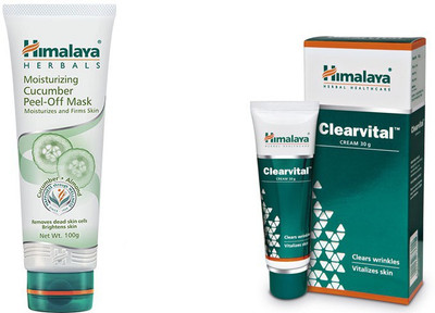 

Himalaya moisturizing cucumber peel of mask, clearvital face cream(Set of 2)