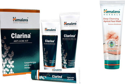 

Himalaya Clarina Anti Acne Kit, Deep Cleansing Apricot Face Wash(Set of 2)