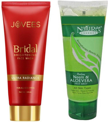 

Jovees Bridal Face Wash and Natures Neem Face Wash(Set of 2)