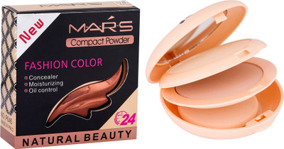 Mars 2in1 Fashion color Compact Powder Compact(Beige, 26 g)