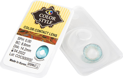 

Color Style Coloured Contact Lenses Half-yearly Contact Lens(0, Turquoise, Pack of 2)