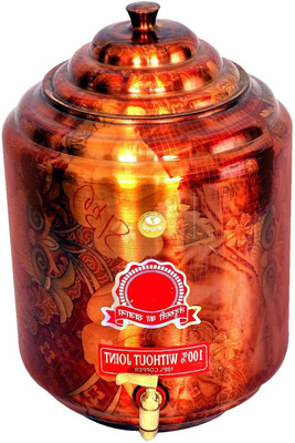 Corporate Overseas 15 LITRE COPPER TANK COPPER POT COPPER TANK - 15 L Copper Grocery Container(Multicolor)