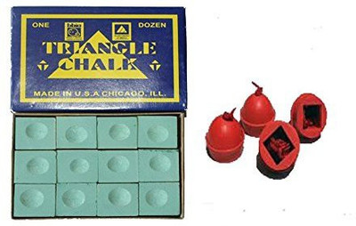 

JBB C51 Combo of 12 Psc Chalk Green & Rubber Chalk holder 4 Pcs Snooker, Pool Cue Stick(Plastic)