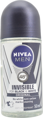 

Nivea Anti-Perspirant Invisible For Black & White Anti-Yellow Staining - 50ml Deodorant Roll-on - For Men & Women(50 ml)