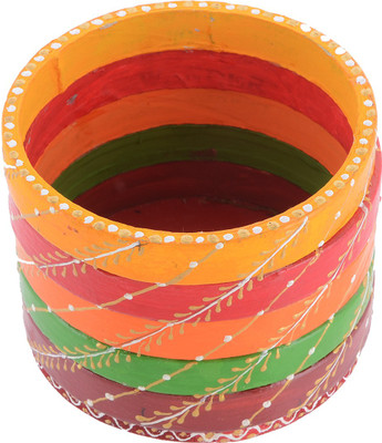 

CREATION 5 Compartments Wooden Pen Stand(Multicolor)