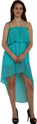 Fascinating Women High Low Light Green Mini/Short Dress