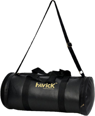 

Havick (Expandable) 21 Inch Leather Sports Travel Duffel Bag with Shoe Compartment Travel Duffel Bag(Black)
