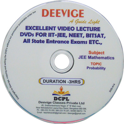 

deevige JEE MATHEMATICS PROBABILITY(DVD)