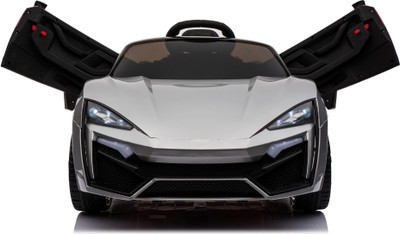 

Toy House Fast n Furious Lykan Hypersport Rechargeable Metallic finish with Remote for kids (2 to 7 yrs) Car Battery Operated Ride On(Silver), Metallic silver