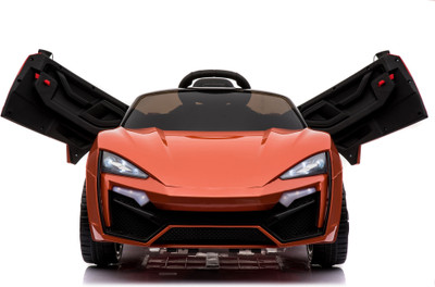 

Toy House Fast n Furious Lykan Hypersport Rechargeable Metallic finish with Remote for kids (2 to 7 yrs) Car Battery Operated Ride On(Orange), Metallic orange