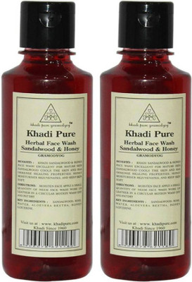 

KHADI PURE GRAMODYOG SANDALWOOD & HONEY FACE WASH-PACK OF 2 Face Wash(420 ml)