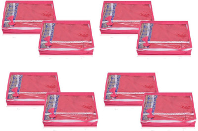 

Yellow Weaves Sari cover Non Woven Saree Cover, Set of 8 Pcs Combo - Red Color FI1782(Red)