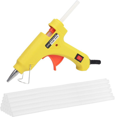 

OKASTA | High Quality | Mini 20 Watt | Leak Proof ( Free 25 Pcs. Sticks ) Heavy Hot Melt Glue Gun (Multi Color ) For Quick Repairs, Paper & Cloth High-Tech Professional Electronic Standard Temperature Corded Glue Gun(7 mm)
