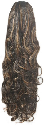 

Confidence Premium Quality Synthetic Ponytail Clip in Extensions One Piece With Golden Highlighting (M2) Hair Extension