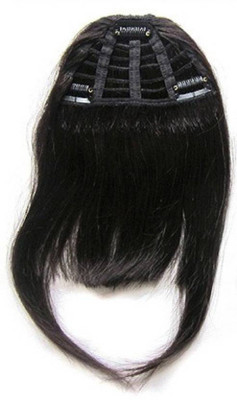 

kabello Clip in Human Fringe or Bang Black Extension Hair Extension