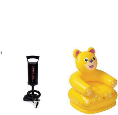 

K T BROTHERS 2.5 FEET INFLATABLE TEDDY CHAIR WITH AIR PUMP Inflatable Sofa/ Chair(Multicolor)