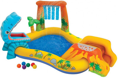 

Kiditos Dinosaur Play Center Inflatable Pool(Multicolor)