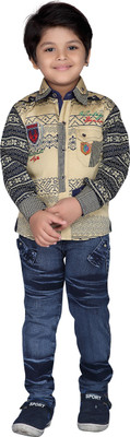

AJ Dezines Boys Party(Festive) Shirt Jeans(Brown