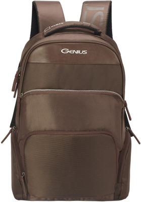 

Genius 17 inch Laptop Backpack(Brown)