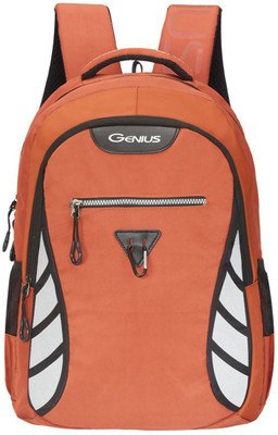 

Genius 17 inch Laptop Backpack(Orange), Brown