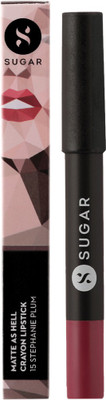 

Sugar Cosmetics Matte As Hell Crayon Lipstick Stephanie Plum(Plum Mauve)