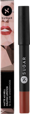 

Sugar Cosmetics Matte As Hell Crayon Lipstick Claire Underwood(Burnt Orange, 2.8 g)