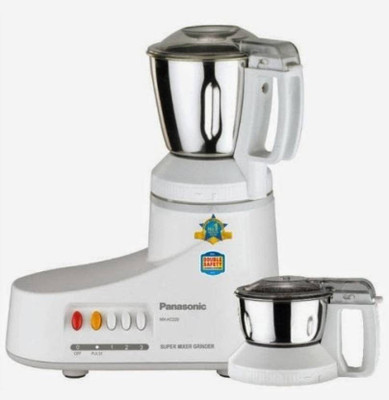 Panasonic MX-AC220H 550 Mixer Grinder(White, 2 Jars) available at flipkart for Rs.4150