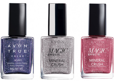 

Avon Anew Mineral Crush Nail Effects Agate-Diamond-Rose Quartz(Pack of 3)