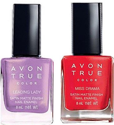 

Avon Anew Satin Matte Finish Nail Enamel Leading Lady-Miss Drama(Pack of 2)