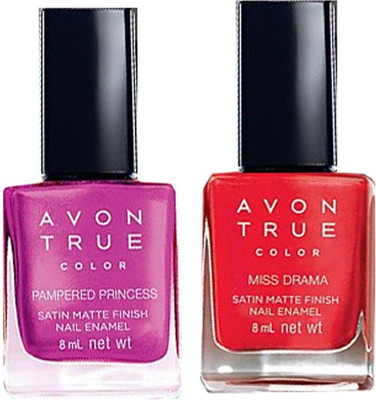 

Avon Anew Satin Matte Finish Nail Enamel Miss Drama-Pampered Princess(Pack of 2)