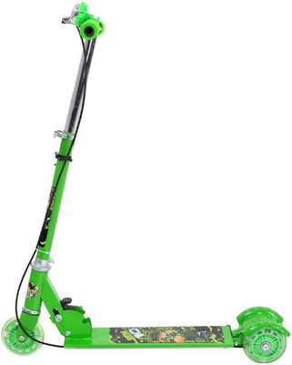 

Amazia 3 Wheel Folding Ben10 Scooter with LED lights on wheel and Bell & Handbrakes(Multicolor)