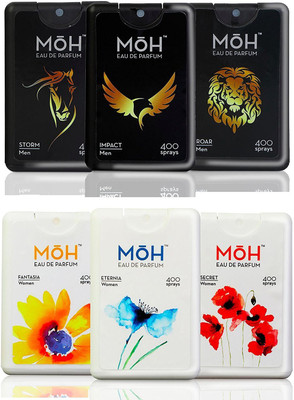 

moh Men & Women Pocket Perfume 18 ml 400 Sprays (Pack Of 6) SEF/SRI Eau de Parfum - 18 ml(For Men & Women)