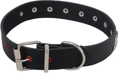 

SRI Adjustable Dog Collar 1.1 Inch with Triangular Metal Rivet Studs Design-Large (Black) 20 cm Dog Strap Leash(Black)