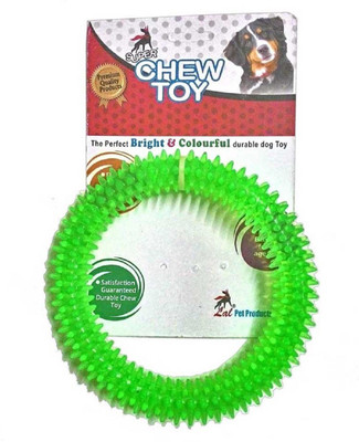 

Goofy Tails Chew Spike Dental Play Ring Dog Toy (Color May Vary) Rubber Rubber Toy For Dog