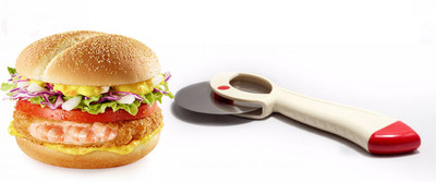 KUBER INDUSTRIES Pizza/Sandwich/Burger/Slicer/Multipurpose Cutter set of 1 Pcs (Code-PZ03) Wheel Pizza Cutter(Plastic)