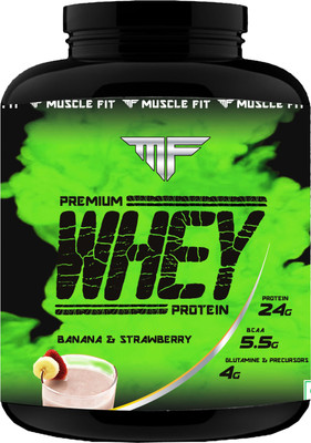 Muscle Fit Banana & Strawberry Flavour (2 Kg) Whey Protein(2 kg, Banana & Strawberry)