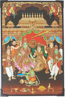 

R S Exports Lord Ram Pattabhishekam Photo Frame ( 30 cm x 20 cm x 1 cm ) / Wall Hangings for Home Decor and Wall Decor / ram ramar seetha hanuman rama Art work for Paintings and Wall Stickers / God Gods and Goddess Religious Frame