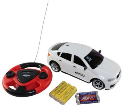 

Amazia Jackmean Remote Control Rechargeable Steering Car With Battery And Charger(White)