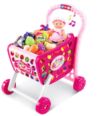 

Kiditos Kids Supermarket 3 in 1 Shopping Cart Hand Induction with Light & Sound