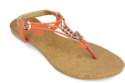 Myra Women Back Strap Coral Flats