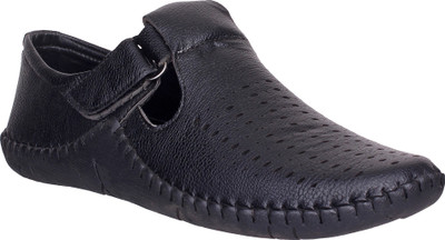 ZebX Men Black Sandals