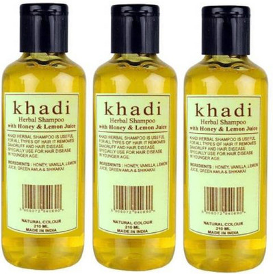 

Khadi Herbal Honey & Lemon Juice Shampoo (Pack of 3) 630 ML(630 ml)