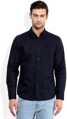 Black Bee Men Solid Casual Black Shirt