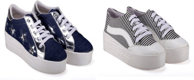 

BELLA TOES Combo of 2 casual shoe Casuals For Women(Blue