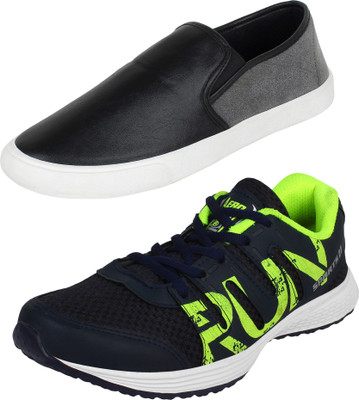 

Aero 02 Pair Combo AMG Performance Running and Canvas Sneakers For Men(Navy, Green, Black, Grey, Navy::pgreen::black::grey