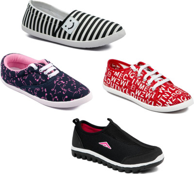 

Asian Women Casual & Running Shoes Combo Pack of 4 Casuals For Women(Multicolor