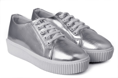 

Paduki 7024 Metallics Party Wear For Women(Grey, Silver