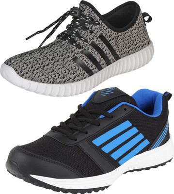 

Aero 02 Pair Combo AMG Performance Running and Canvas Sneakers For Men(Black, Blue, Grey, Black::rblue::dgrey